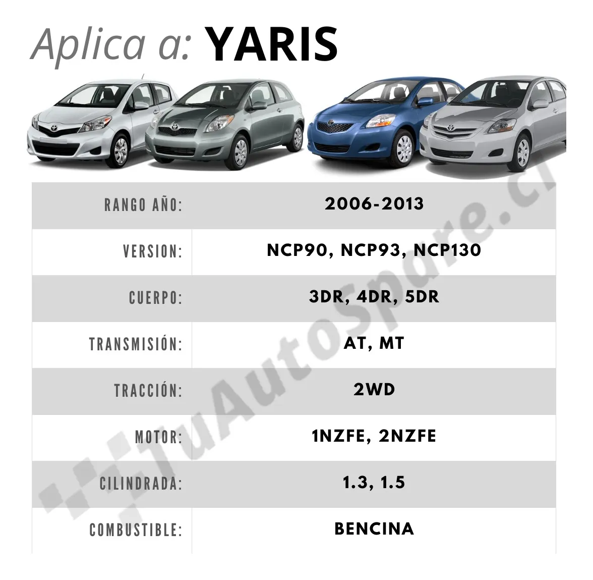 Buje barra estabilizadora Toyota Yaris